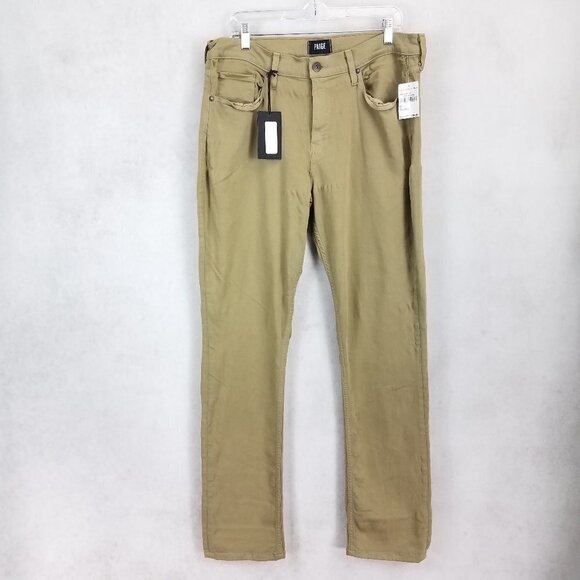 PAIGE Other - PAIGE Men's 35 Khaki Casual Straight Pants in Beach Sand